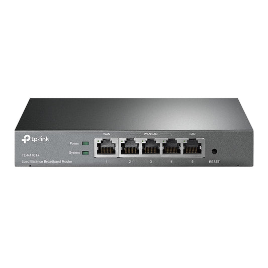 TP-LINK TL-R470T+ Load Balance Broadband Business Router with Up to 4 WAN Ports, PPPoE Server, Advanced QoS and Strong Firewall - Catchcraft Networks 